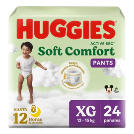 Pañales Pants Huggies Soft Comfort Xg 24 Unidades Extra Grande (xg) Sin Género