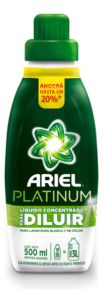 Jabón Concentrado Ariel Platinum Botella 500ml