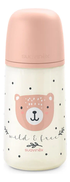 Suavinex Biberón Premium 270ml Wild & Free Color Rosa Claro
