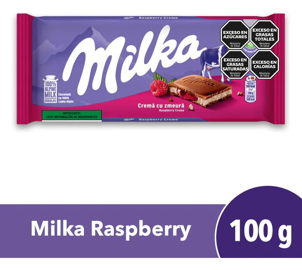 Chocolate Milka Raspberry Tableta 100 G