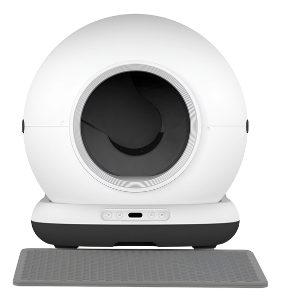 Caja De Arena Sanitaria Philco Autolimpiante P/ Gatos Blanco Y Gris Oscuro