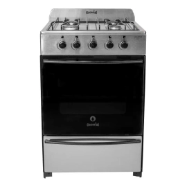 Cocina Escorial Master Classic Gas Natural Acero Inox 56cm Plateado
