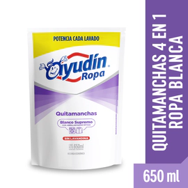 Quitamanchas Líquido Ayudín Blanco Supremo Doypack 650 Ml