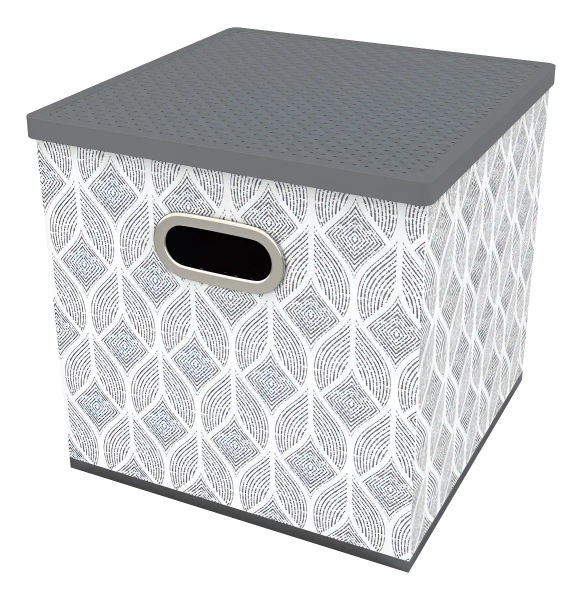Caja Organizadora Atma Home 30 X 30 X 30 Cm Con Tapa Gris