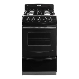Cocina Escorial Candor S2 Gas Natural 4 Hornallas Negra Negro