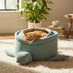 Cama Cucha Tipo Cueva Diseño De Tortuga Mascotas Proline Verde