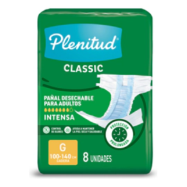 Pañal Para Adultos Plenitud Classic G X8 Grande