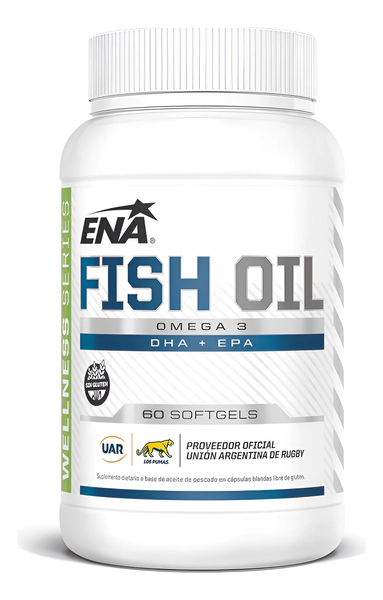 Fish Oil Omega 3 Dha + Epa Ena 60 Caps Sin Tacc Aceite De Pe Sin Sabor
