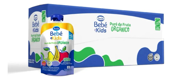 Sancor Bebé Orgánico Puré Mix Frutal Pouch 90g Caja X24