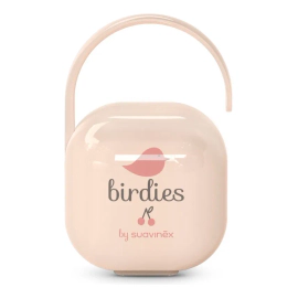 Suavinex Portachupetes con Asa Flexible Birdies Rosa Claro