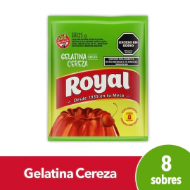 Gelatina Light Royal Cereza 25g X 8 Un