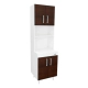 Mueble Columna De Cocina 4 Puertas Despensero Organizador Color Blanco/wengue