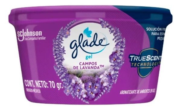 Glade Mini Gel Campos De Lavanda Aromatizante Ambiente 70gr