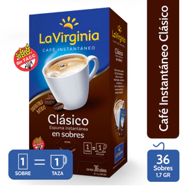 Café Instantáneo En Sobres La Virginia Clásico 36 Un