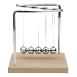 Péndulo De Newton Decoración Base De Madera De Haya