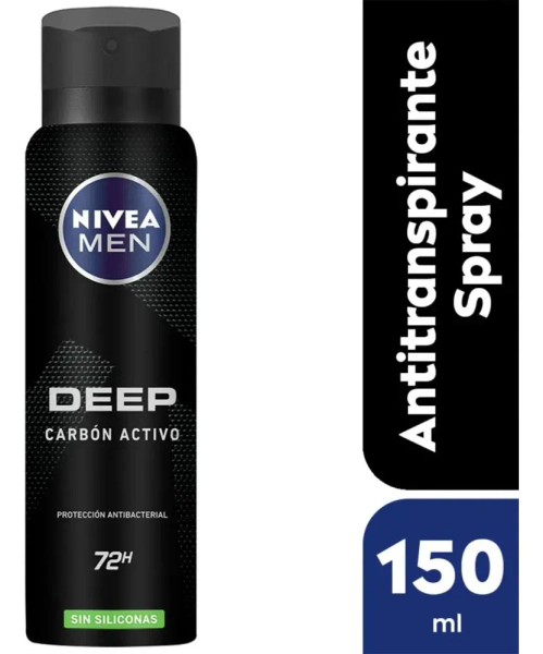 Desodorante Nivea Men Deep Carbon Activo X150ml