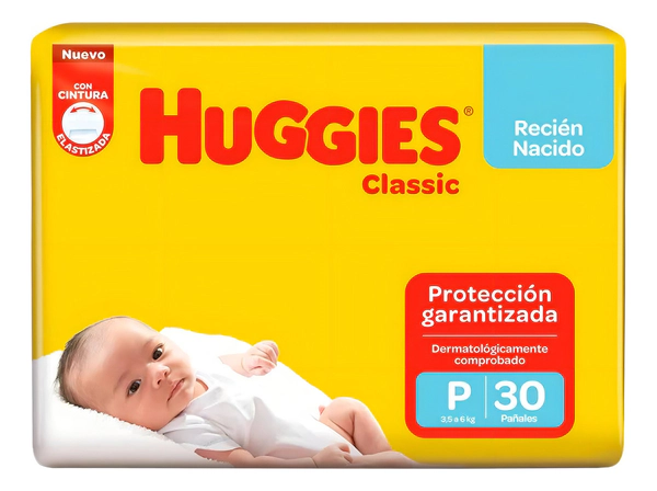 Pañales Huggies Classic P X30u