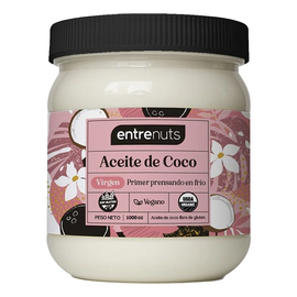 Aceite De Coco Virgen Entrenuts Vegano X 1000 Cc