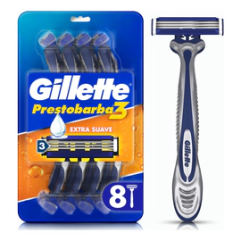 Máquina De Afeitar Gillette Prestobarba 3 Hojas 8 Un