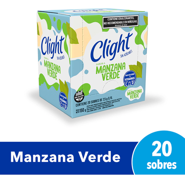 Jugo Clight Manzana Verde 7,5g Caja X 20 Sobres