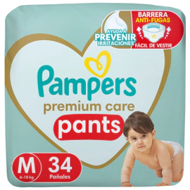 Pañales Pampers Premium Care Pants Talle M 34 Unidades
