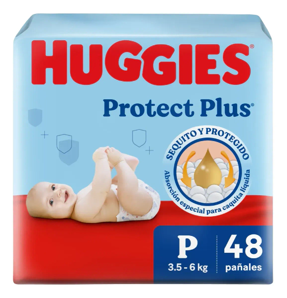 Pañales Huggies Protect Plus Ahorrapack Talle P X48 Unid