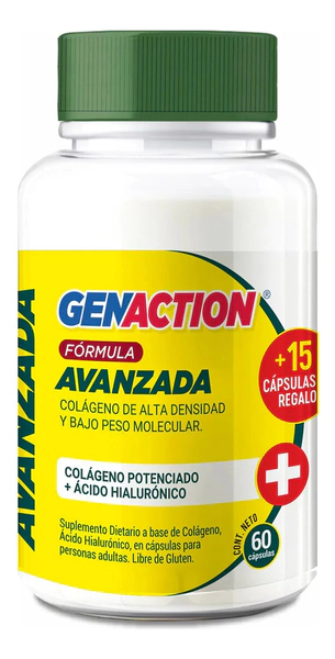 Genaction Formula Avanzada X 60 Capsulas Sin Sabor