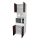Mueble Columna De Cocina 4 Puertas Despensero Organizador Color Blanco/wengue
