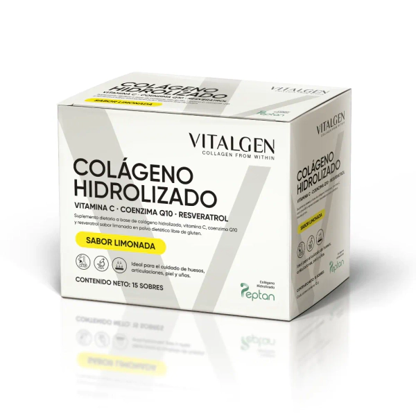 Colageno Hidrolizado Vitalgen X 15 Sobres Sabor Limonada