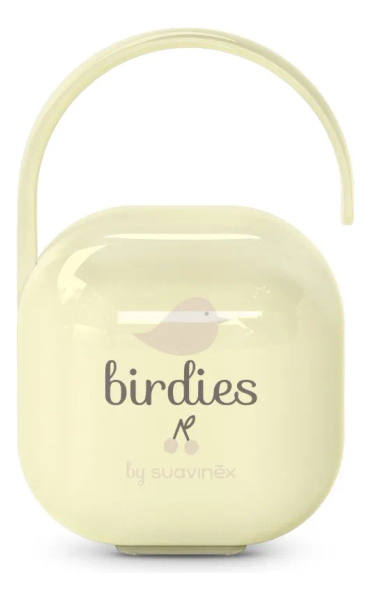 Suavinex Portachupetes con Asa Flexible Birdies Amarillo