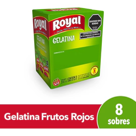 Gelatina Light Royal Frutos Rojos 25g X 8 Un