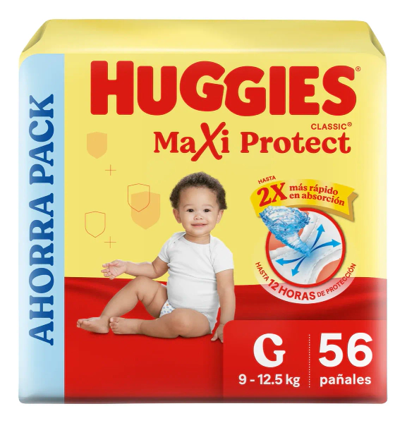 Pañales Huggies Classic Maxi Protect Talle G X56 Un