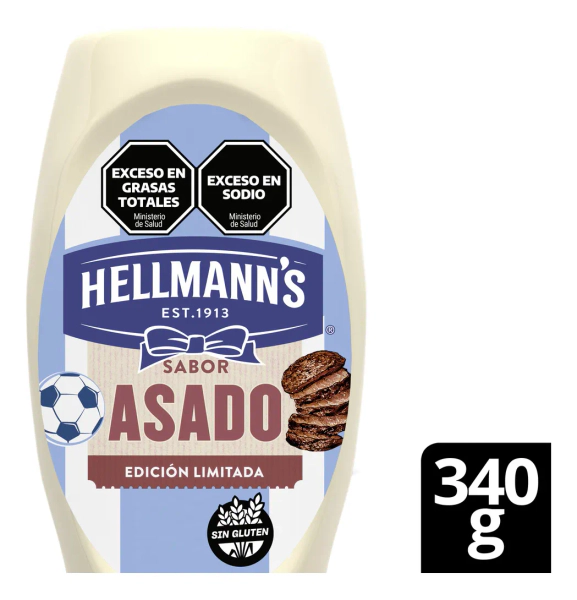 Hellmanns Aderezo Edicion Limitada Mundial Sabor Asado X340g