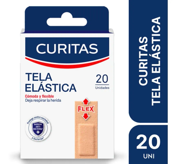 Curitas Apositos Adhesivos De Tela Elastica X 20 Un