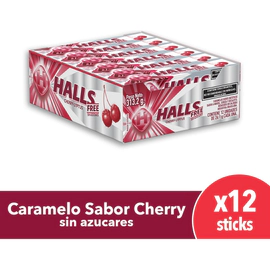 Caramelos Halls Free Cherry 12x26,1g