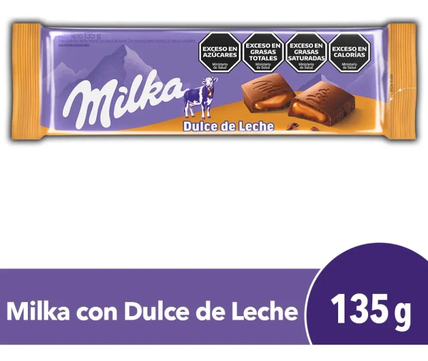Chocolate Milka Relleno Dulce De Leche 135g