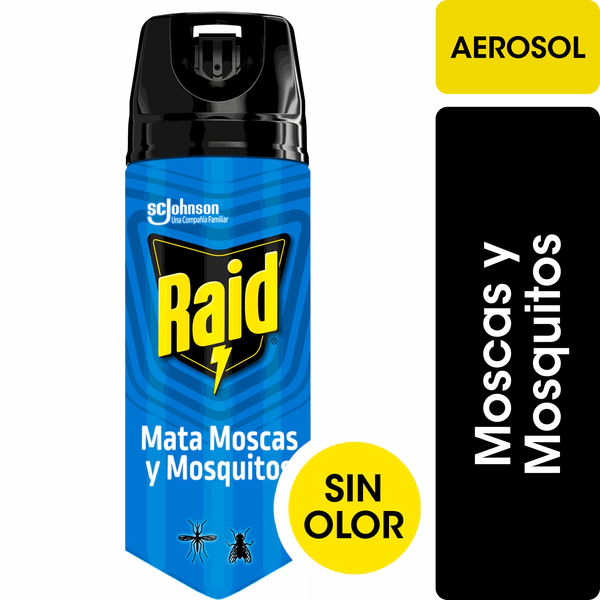 Insecticida Raid Mata Moscas Y Mosquitos Sin Olor 360 Ml
