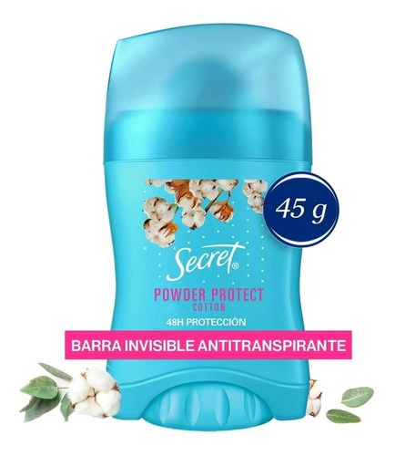 Desodorante En Barra Secret Powder Protect Cotton 45g