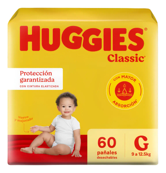 Pañales Huggies Classic Promopack Talle ME GR Sin Género