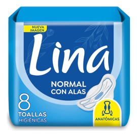 Toalla Femenina Lina Anatomica C/a X8