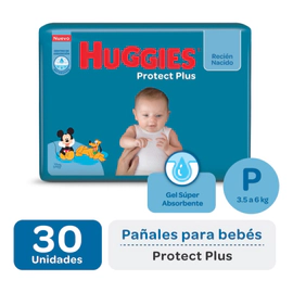Pañal Huggies Protect Plus P 30 Unidades Pequeño (p) Sin Género
