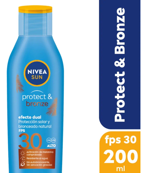 Protector Solar Nivea Sun Protect & Bronze Fps30 X 200ml