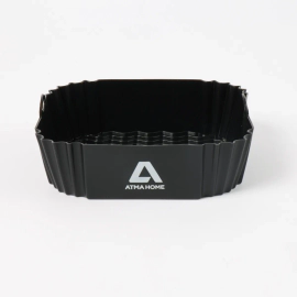 Recipiente Silicona Atma Para Freidora De Aire Negro