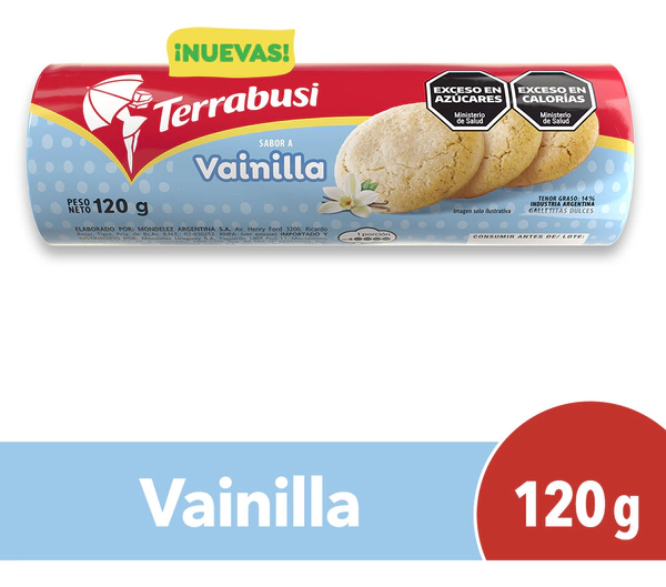 Galletitas Dulces Terrabusi Vainilla 120g