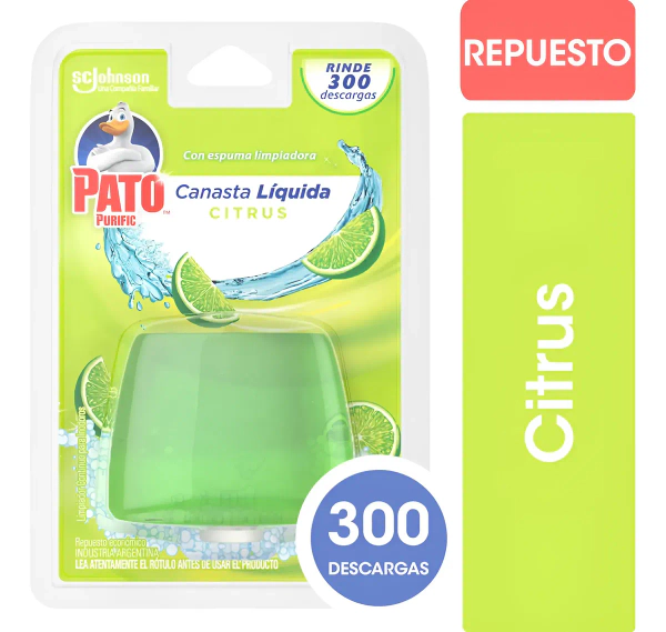 Repuesto Canasta Liquida Citrus Pato Limpiador Inodoro 50 Ml