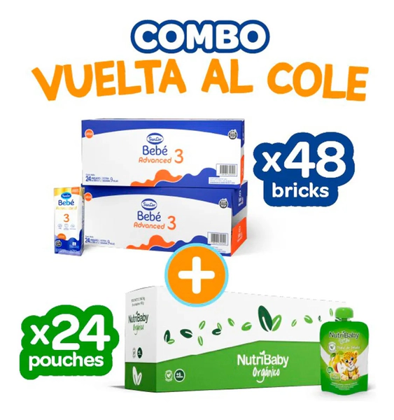 Sancor Bebé Etapa 3 200ml x48 + 24 Nutribaby Mix Frutal 90gr