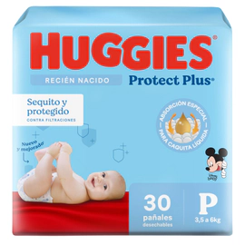 Pañal Huggies Protect Plus P 30 Unidades Pequeño (p) Sin Género