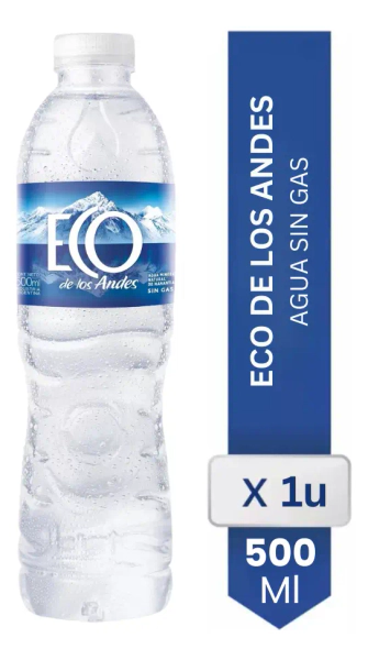 Agua Eco de los Andes Sin Gas Botella 500 Ml