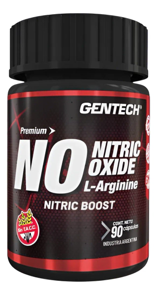 Nitric Oxide Gentech Pre Entreno Oxido Nítrico Sin sabor 90 Cap