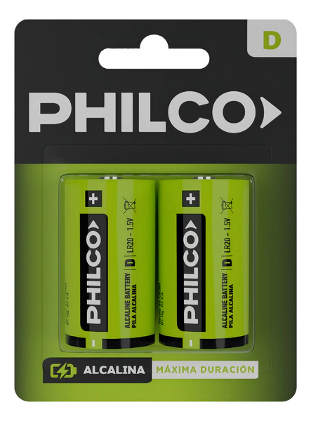 Pilas Philco D Blister 2 Unidades